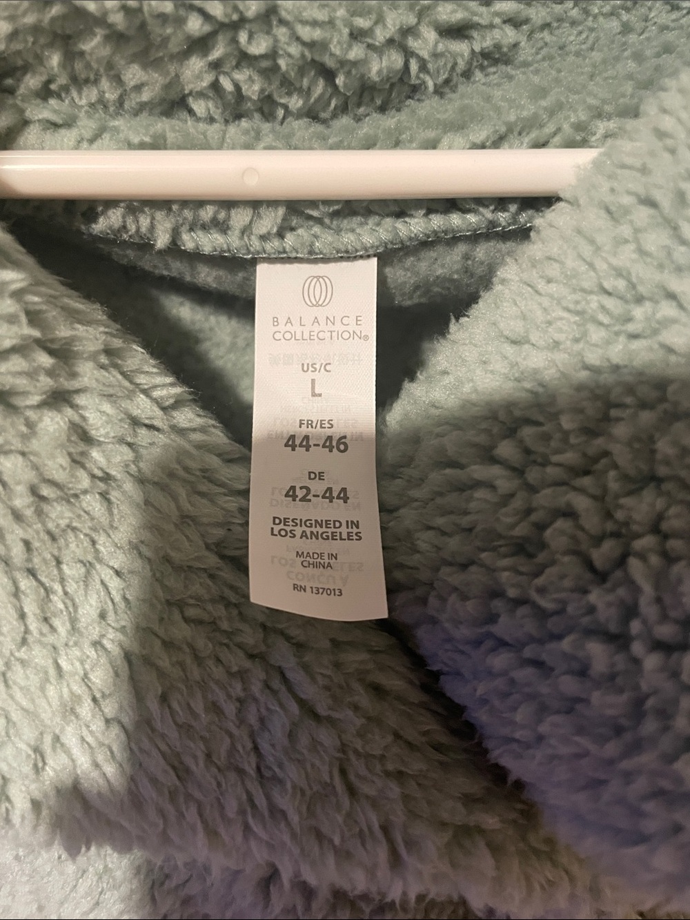 Balance Collection Plush Sherpa Pullover Jacket in Sage Green - Picture 2 of 4